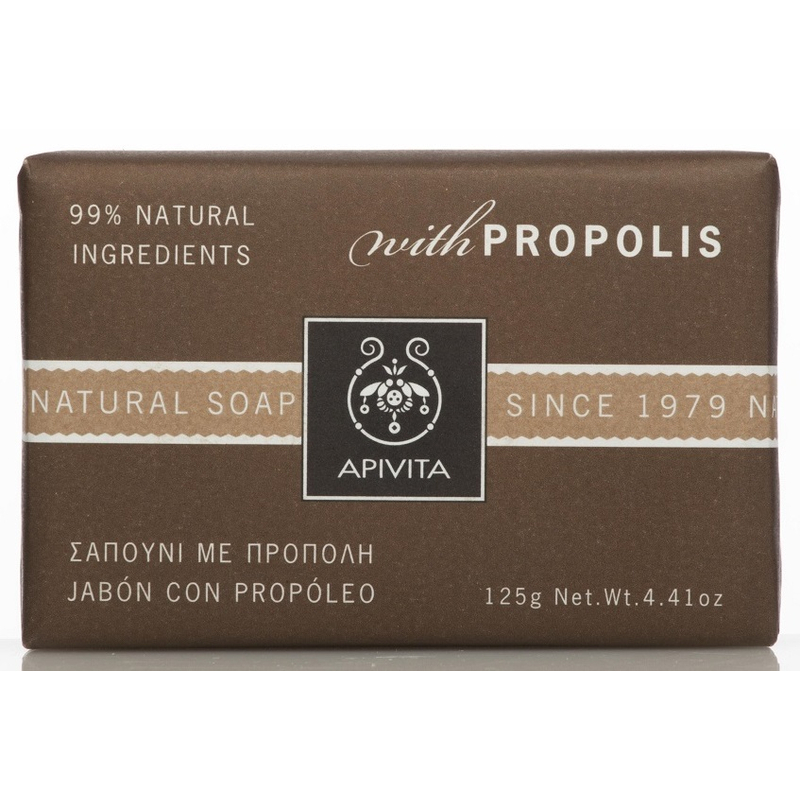 APIVITA Natúr szappan propolisszal, zsíros bőrre 125 g