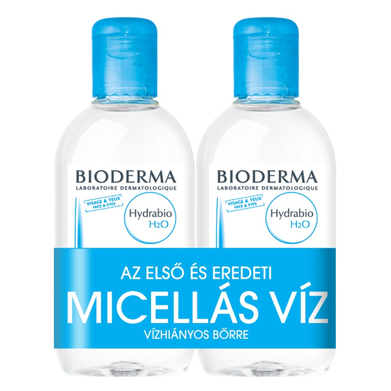 BIODERMA Hydrabio H2O arc-és sminklemosó vízhiányos bőrre 2 x 250 ml