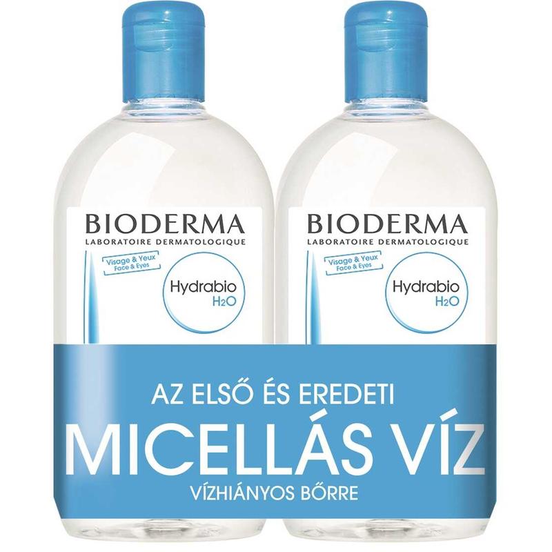 BIODERMA Hydrabio H2O arc-és sminklemosó vízhiányos bőrre 2 x 500 ml