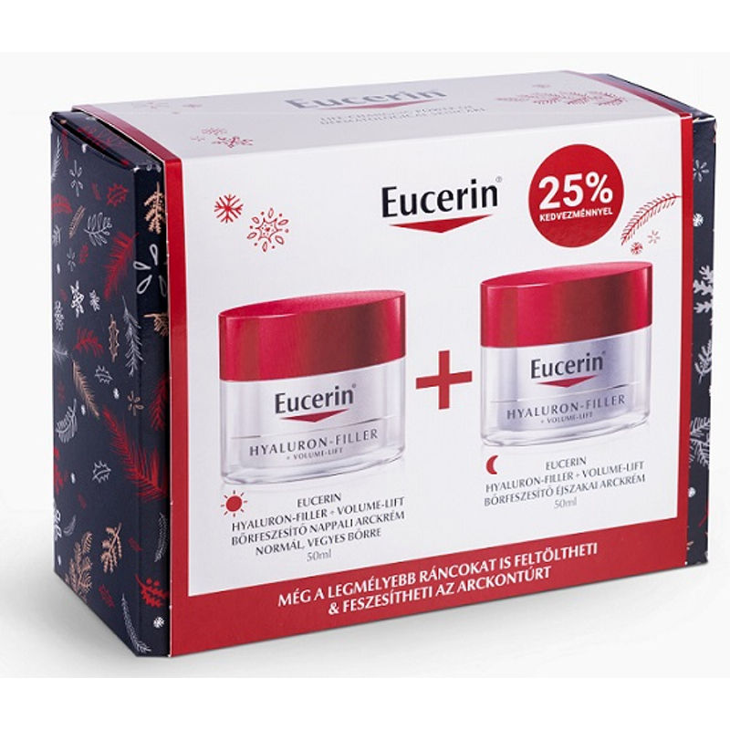 EUCERIN Hyaluron-Filler + Volume-Lift karácsonyi szett normál, vegyes bőrre