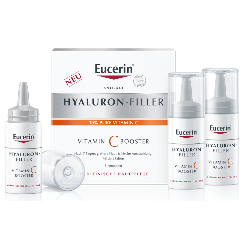 EUCERIN Hyaluron-Filler C-vitaminos ránctalanító arcápoló koncentrátum 3 x 8 ml