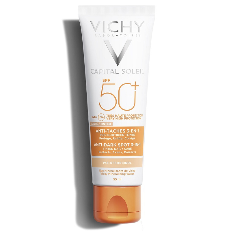 VICHY Capital Soleil pigmentfoltok elleni színezett napvédő krém SPF50+ 50 ml