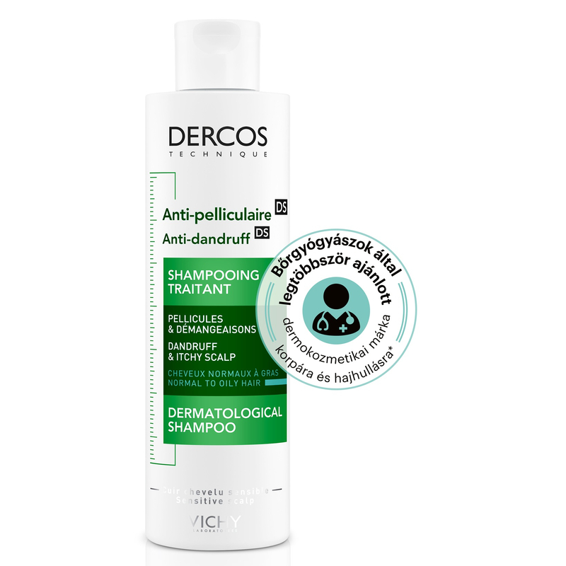 VICHY Dercos korpásodás elleni sampon normál és zsíros hajra 200 ml