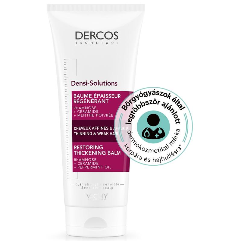 VICHY Dercos Densi-Solutions dúsító hatású balzsam elvékonyodott és erőtlen hajra 200 ml