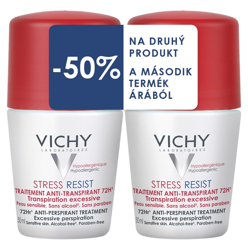 VICHY Stress Resist izzadásgátló golyós dezodor 2x50 ml