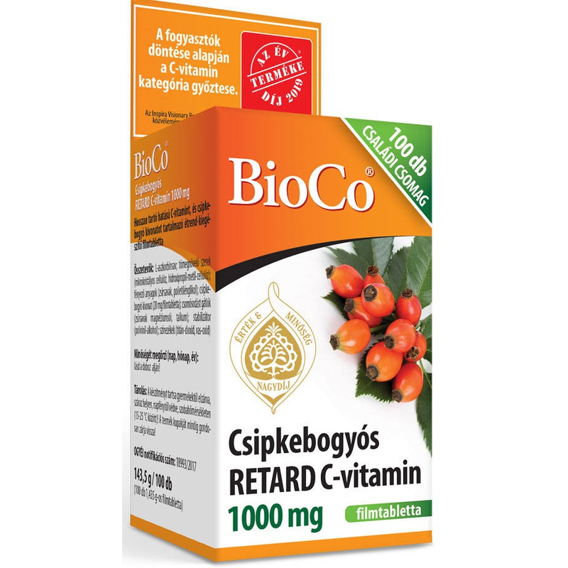 BioCo Csipkebogyós Retard C-vitamin 1000 mg 100 db