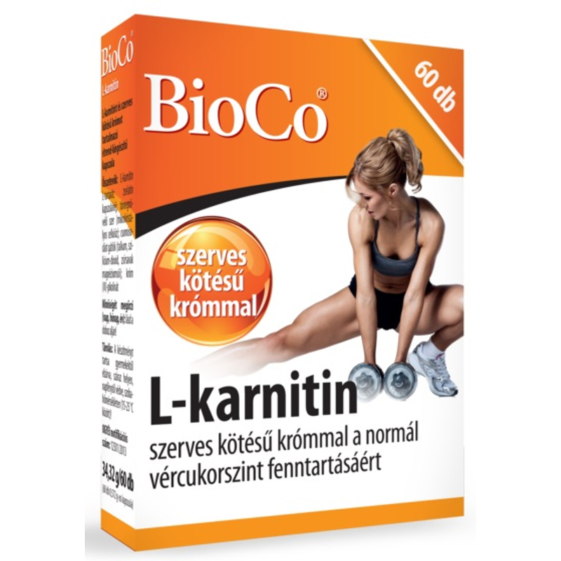 BioCo L-karnitin 500 mg szerves kötésű krómmal 60 db
