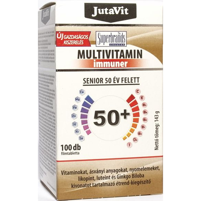 JutaVit Multivitamin Senior 50+ tabletta 100 db