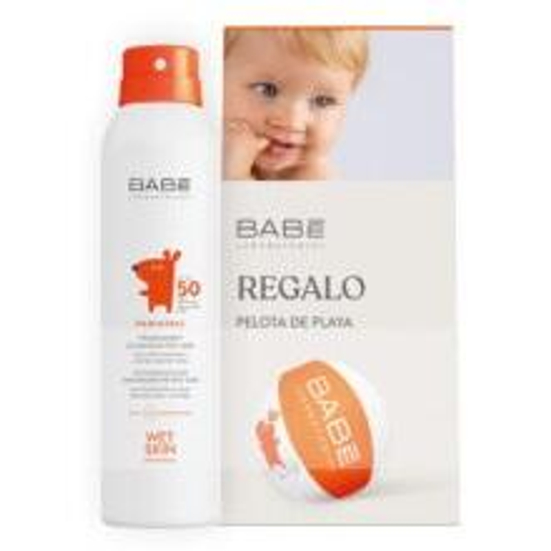 BABÉ gyermek fényvédő Wet Skin spray SPF50+ 200 ml + labda