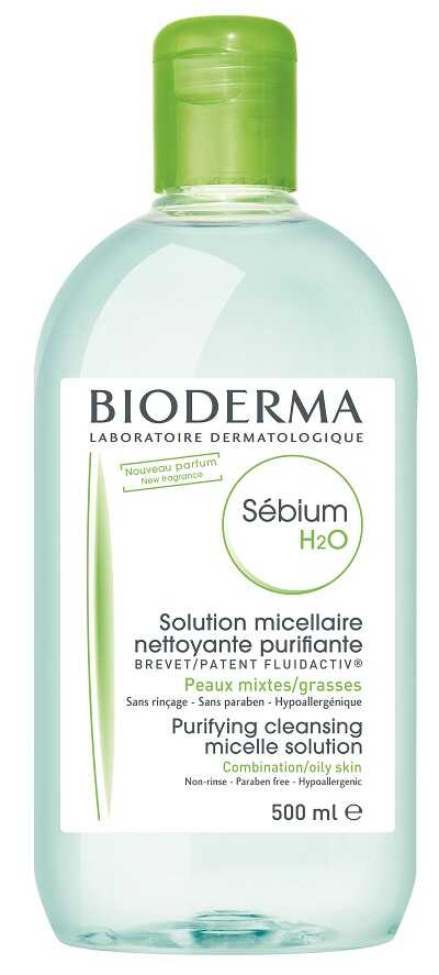 BIODERMA Sébium H2O arc-és sminklemosó zsíros bőrre 500 ml