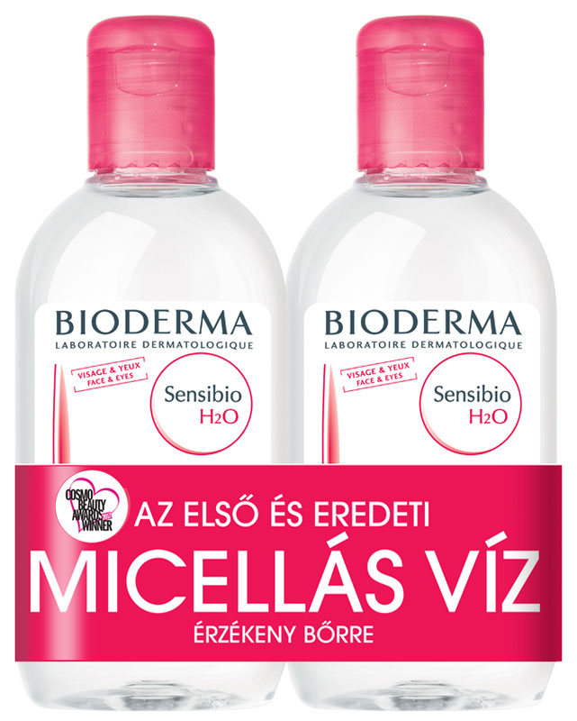 BIODERMA Sensibio H2O arc-és sminklemosó érzékeny bőrre 2 x 250 ml
