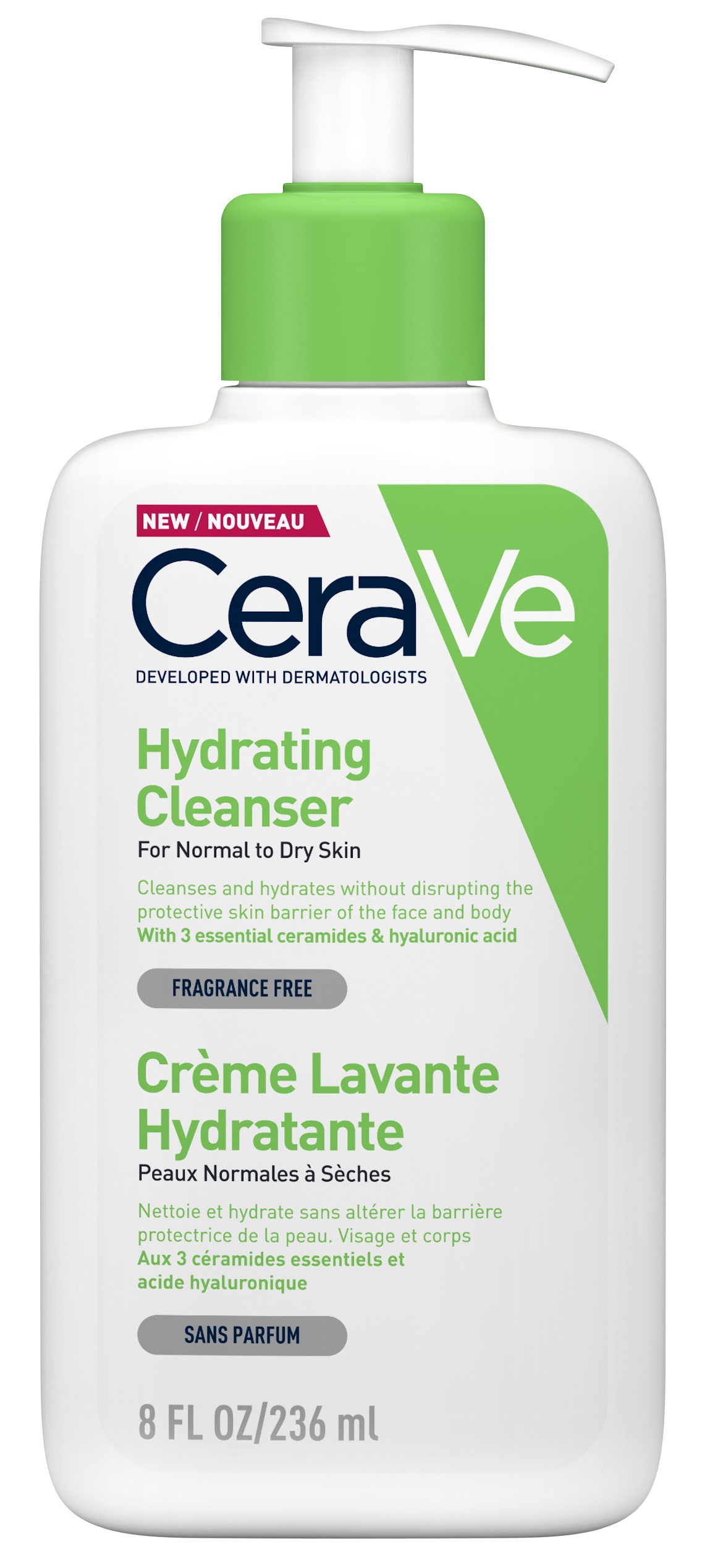 CeraVe Hidratáló tisztító krém arcra és testre 236 ml