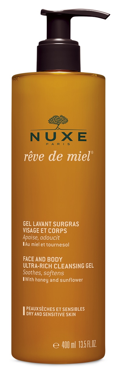 NUXE Reve de Miel ultra gazdag arc- és testlemosó gél 400 ml