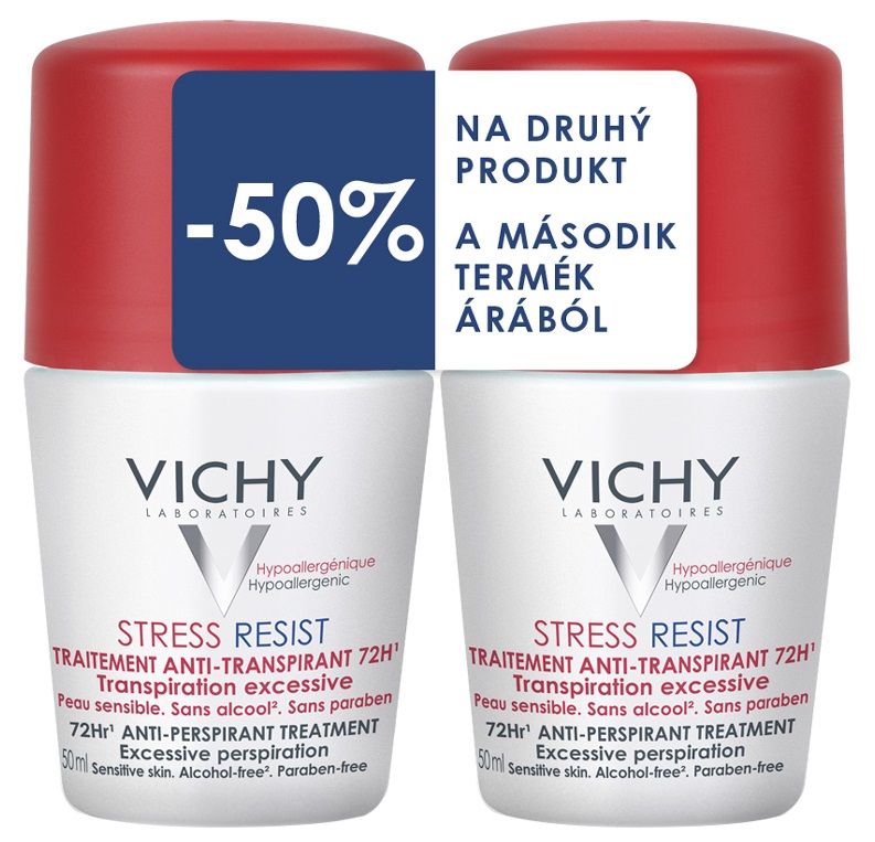 VICHY Stress Resist izzadásgátló golyós dezodor 2x50 ml