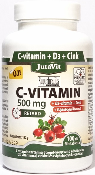 JutaVit C-vitamin 500 mg rágótabletta 100 db